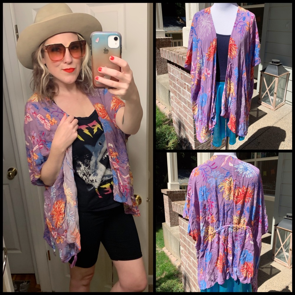 EN CREME, floral, kimono wrap!! - Picture 1 of 12
